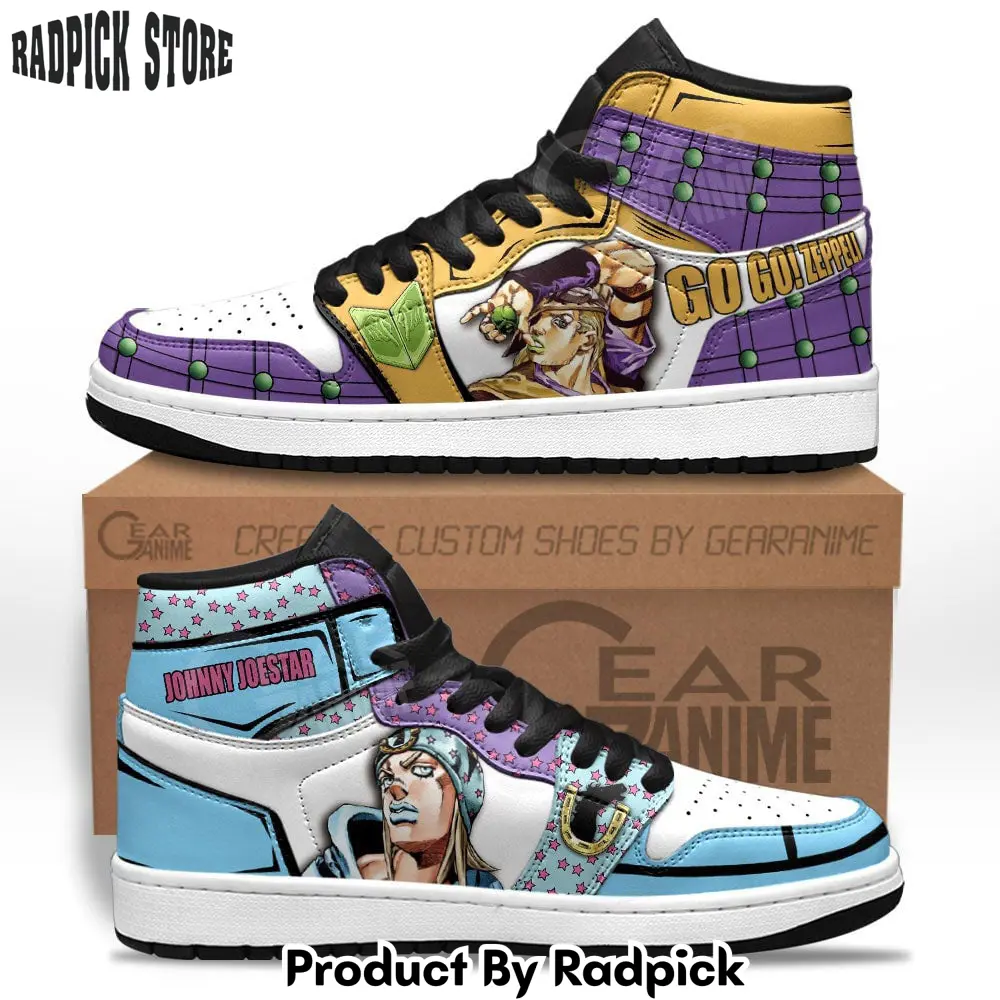 Gyro zeppeli and johnny joestar air jordan high top sneakers anime  rp0245360